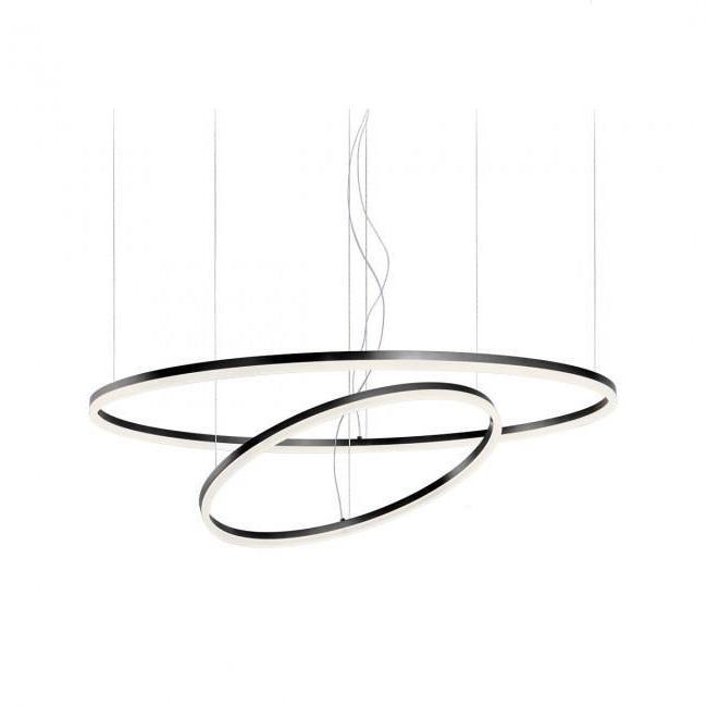 Светильник подвесной Redo ORBIT SU LED 108 W 3000 K D1000+600 SAND 4.1.2 TRIAC 01-1953-TRIAC Черный