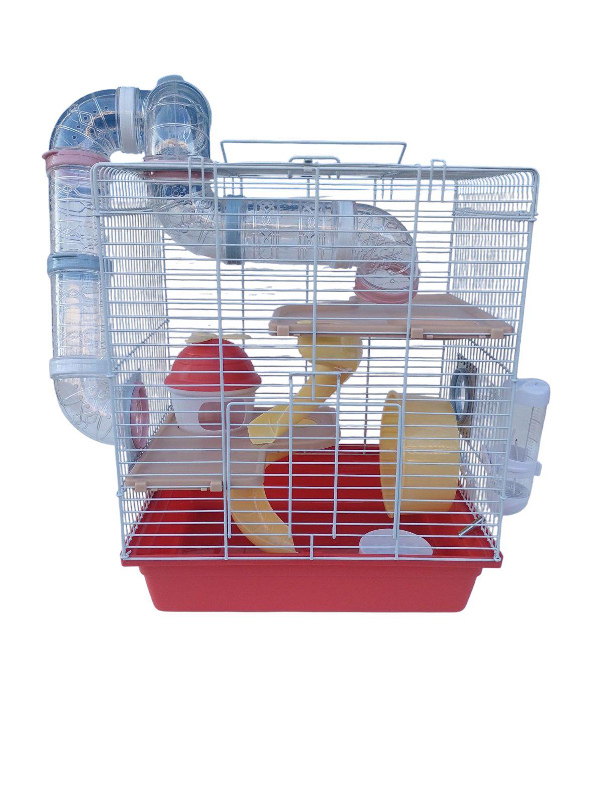 Клетка для грызунов с лабиринтом 3502 Красный (30060111) - фото 1