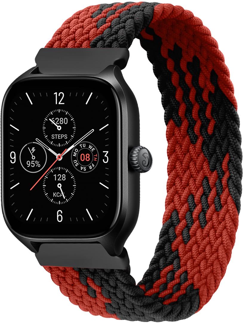 Ремінець Solo Loop Multi для Amazfit GTS 4/Mini 135 мм Black/Red (29559-44)