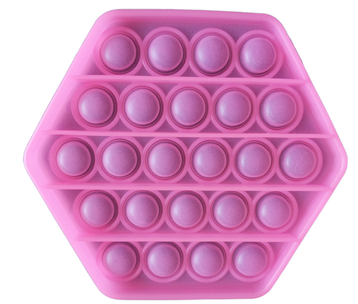 М'яка іграшка Pop It fidget Нескінченна пупирка антистрес Рожевий шестикутник світиться