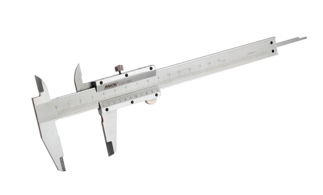 Штангенциркуль механический Miol 150 мм 0,02 мм (23582) Штангенциркуль механический Miol 150 мм 0,02 мм (23582)