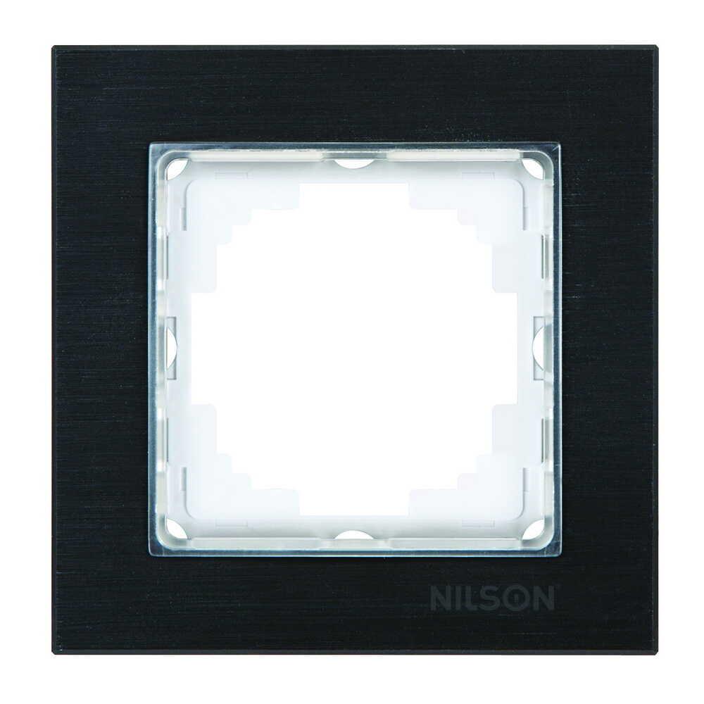 Рамка одномісна Nilson Alegra Чорний алюміній (25SH0091)