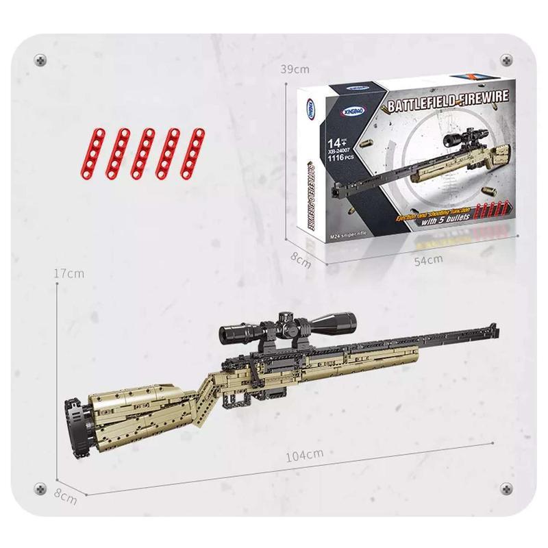 Конструктор снайперская винтовка Marksman M24 SWS 1114 деталей (мс9916кон) - фото 7 Конструктор снайперская винтовка Marksman M24 SWS 1114 деталей (мс9916кон) - фото 7