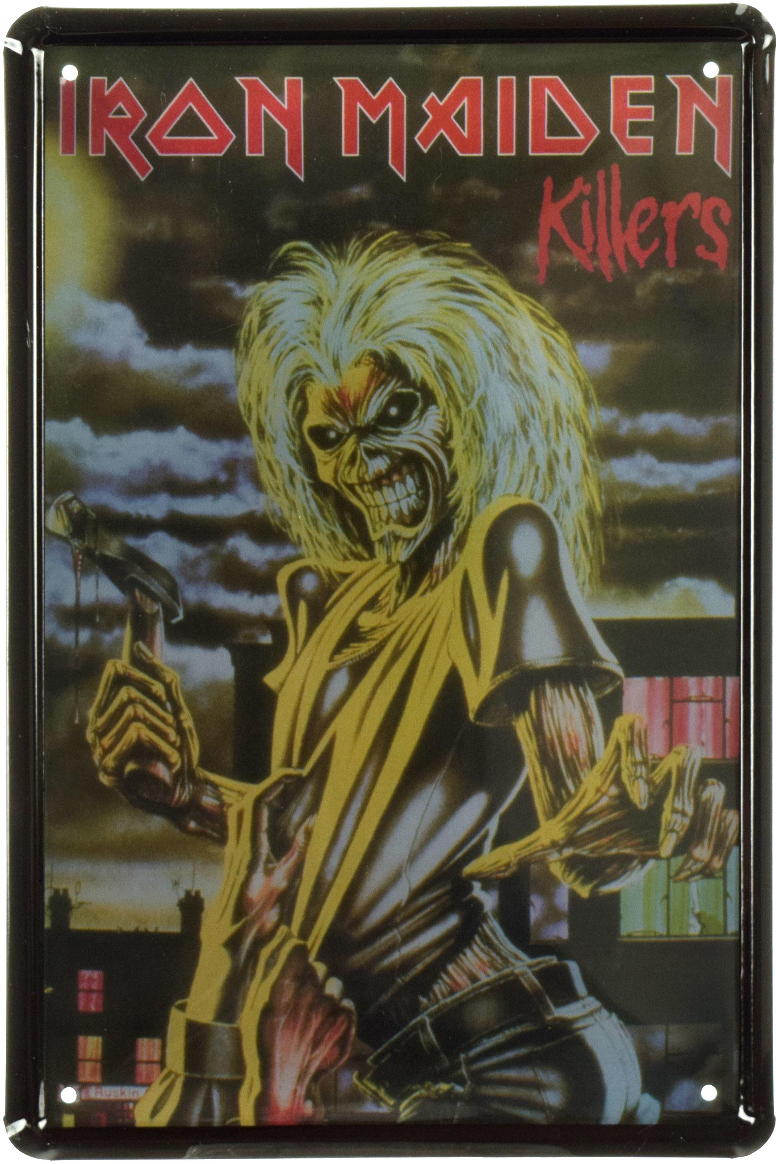 Табличка металлическая Iron Maiden Killers 20x30 см