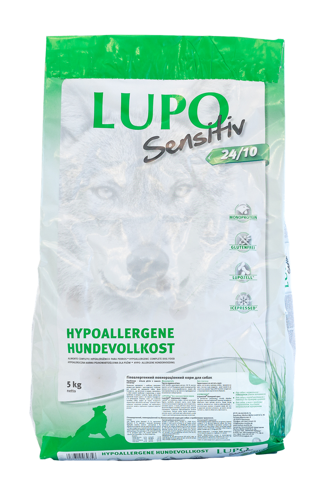 Гіпоалергенний сухий корм Lupo Sensitiv 24/10 для активних собак 5 кг (LF-D1126-5)