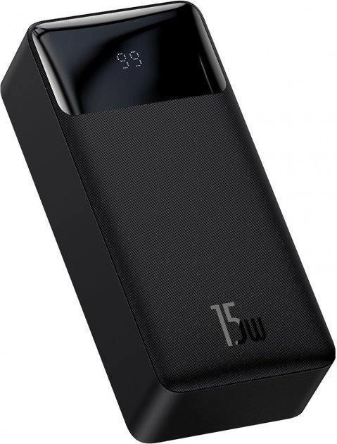 Повербанк Baseus Bipow Digital Display 30000 mAh 15W 3A з підтримкою швидкого заряджання 3A 2USB/1Type-C QC Black (11508400)