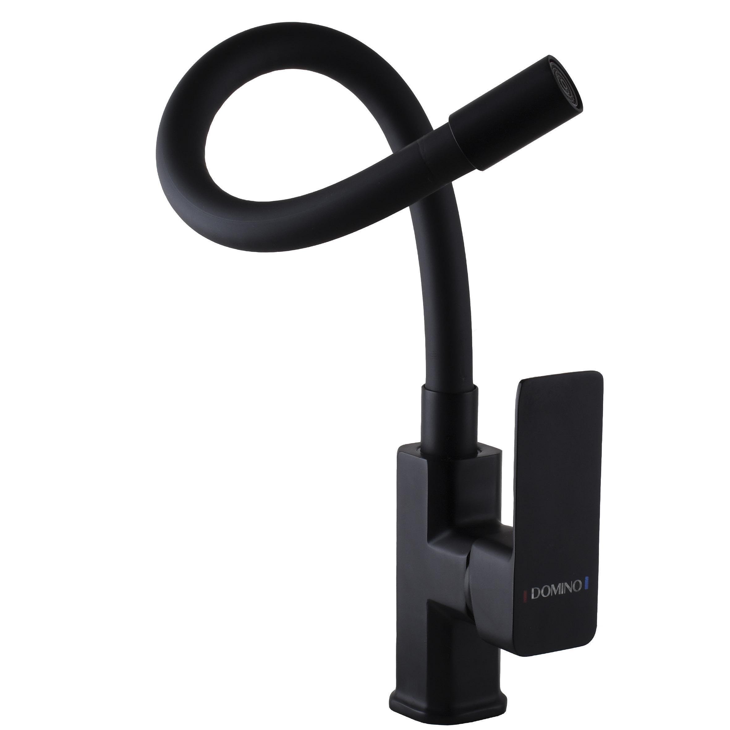 Смеситель для кухни с гибким изливом DOMINO MALIBU DMM-203 LR-BLACK-BLACK Черный (14189) - фото 3 Смеситель для кухни с гибким изливом DOMINO MALIBU DMM-203 LR-BLACK-BLACK Черный (14189) - фото 3