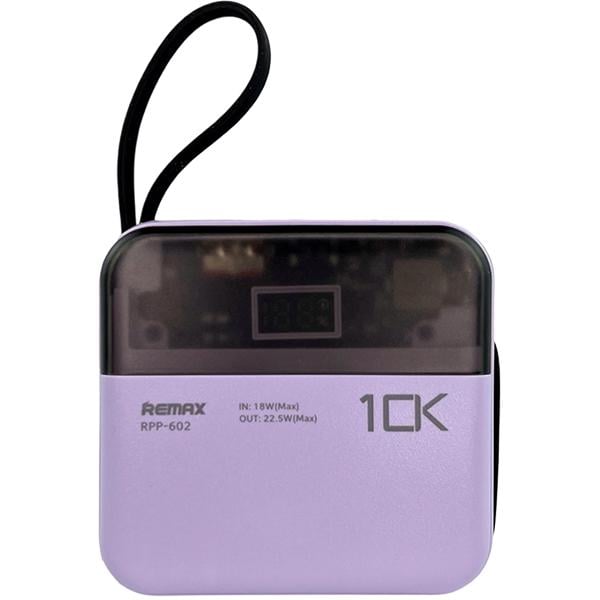 Повербанк Remax RPP-602 10000 мАч PD 20W QC 22,5W Purple - фото 1