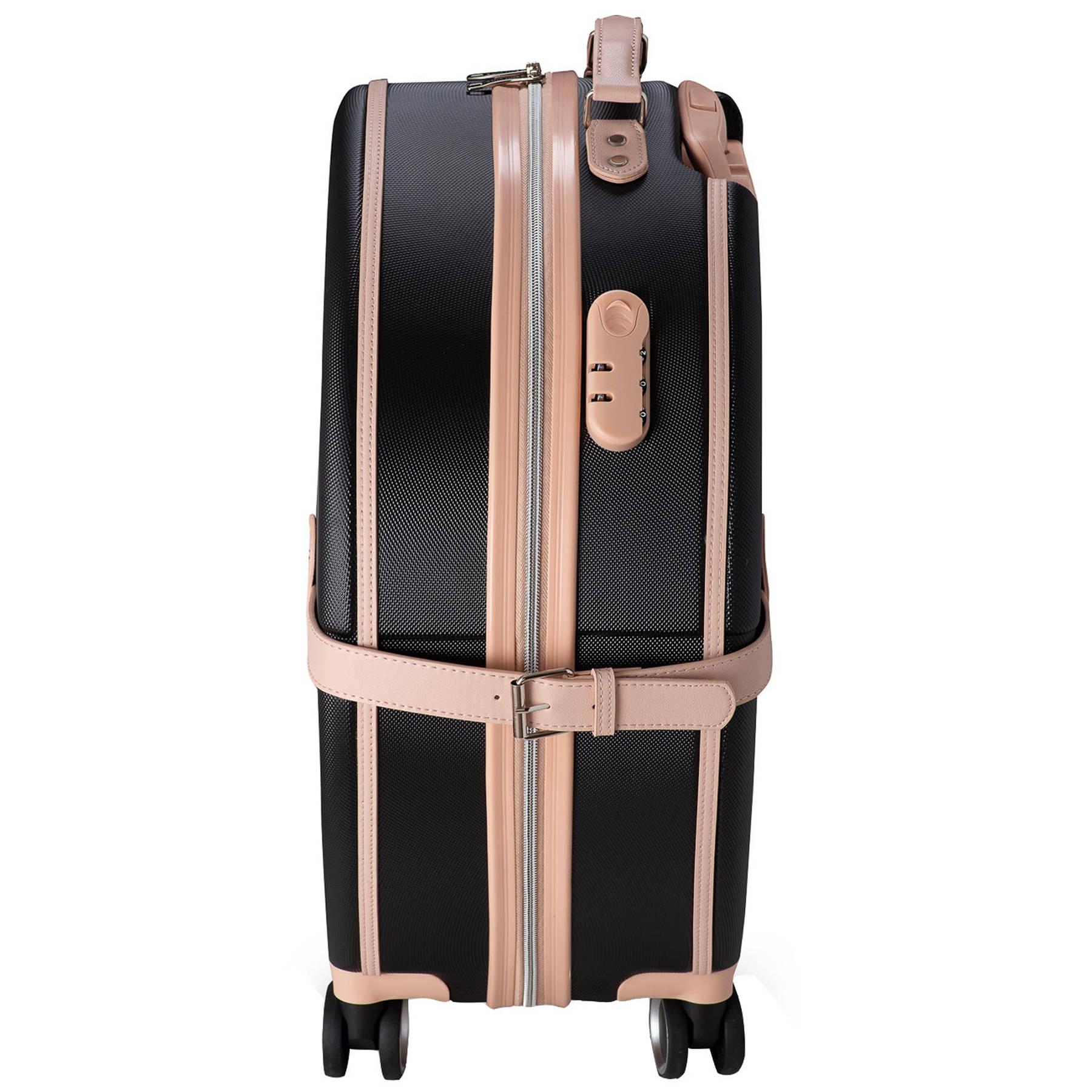 Чемодан малый ручная кладь SEMI LINE 20" ABS-Plastic S Black/Pink Cream (T5671-2) - фото 7 Чемодан малый ручная кладь SEMI LINE 20" ABS-Plastic S Black/Pink Cream (T5671-2) - фото 7