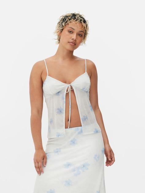 Топ PRIMARK 8141405 Квіти L Блакитний (3331109413420)