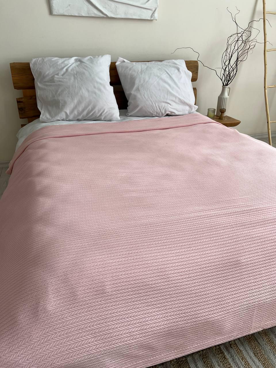 Покрывало Косичка хлопок 180x230 см Розовый (18246663) - фото 7 Покрывало Косичка хлопок 180x230 см Розовый (18246663) - фото 7