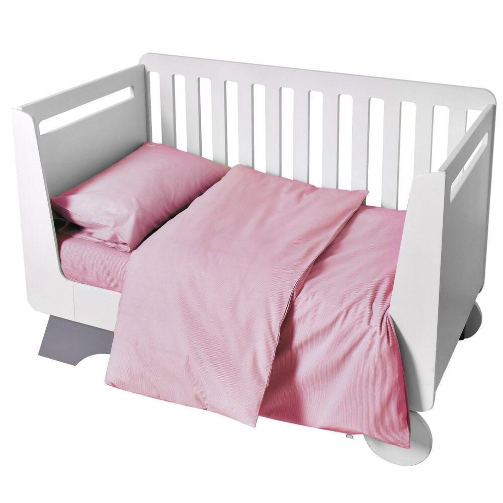 Комплект постельного белья детский в кроватку PAPAELLA с вышивкой Розовый (26080)