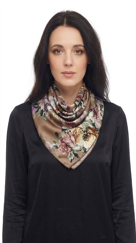 Хустка шовкова My Scarf Осіння палітра з натуральним родонітом 90х90 см (39115195) Хустка шовкова My Scarf Осіння палітра з натуральним родонітом 90х90 см (39115195)