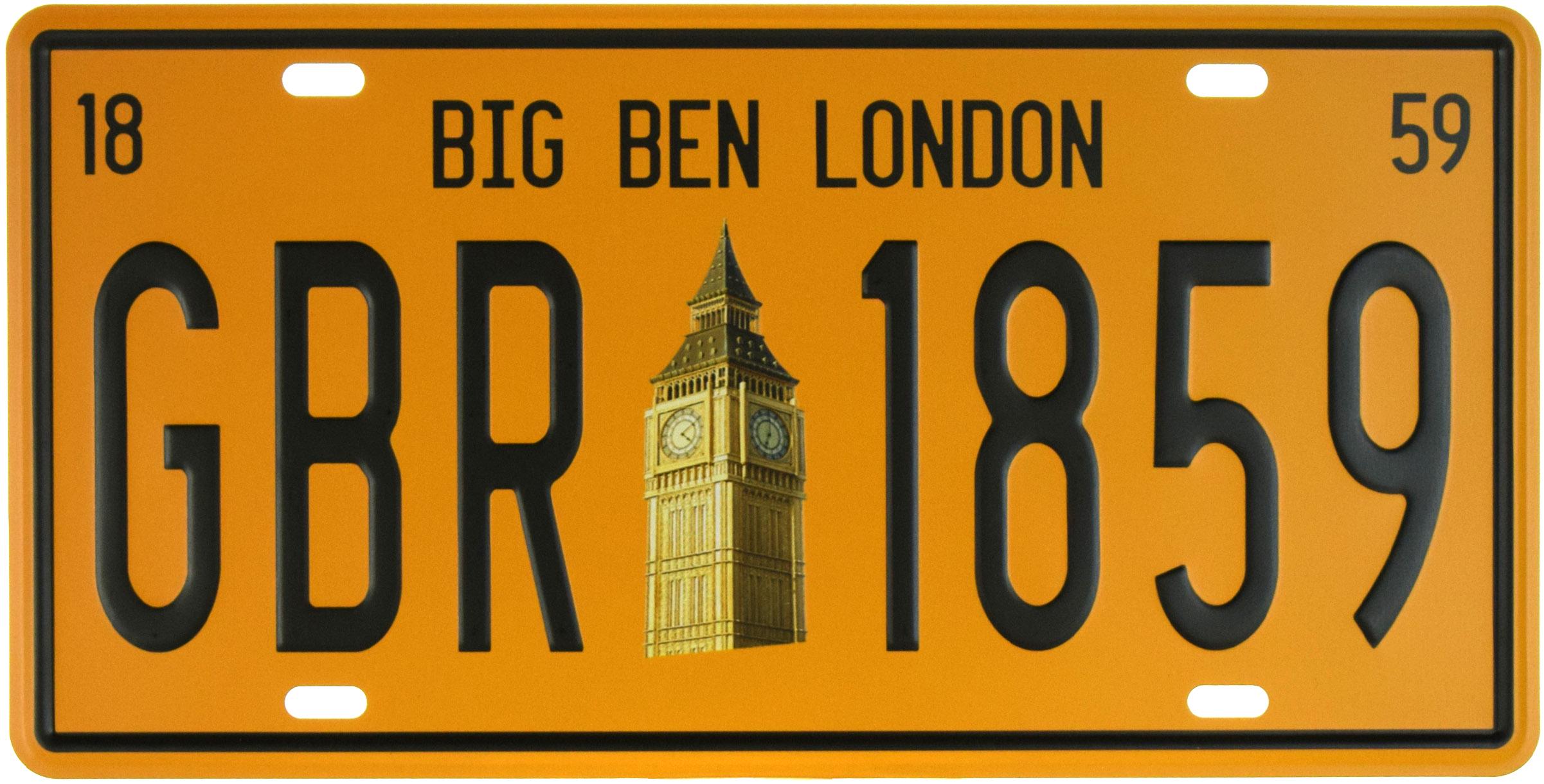 Табличка металева Біг Бен Лондон/Big Ben London GBR 1859 15x30 см