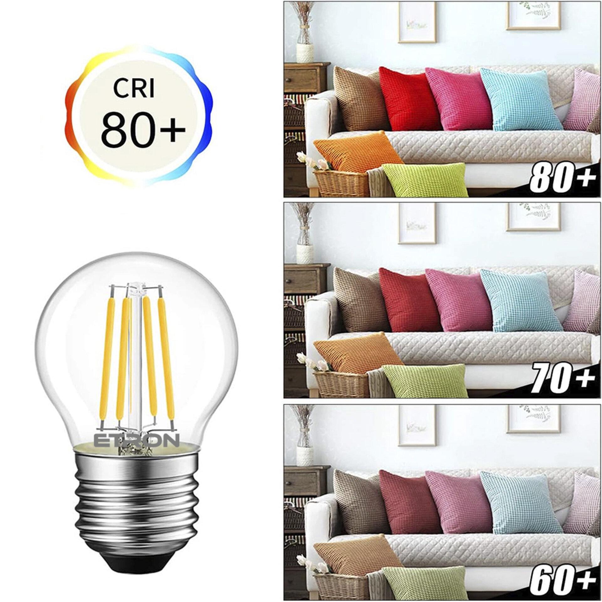 Світлодіодна лампа філаментна ETRON 1-EFP-2351 G45 8W E27 3000K димерна - фото 4 Світлодіодна лампа філаментна ETRON 1-EFP-2351 G45 8W E27 3000K димерна - фото 4