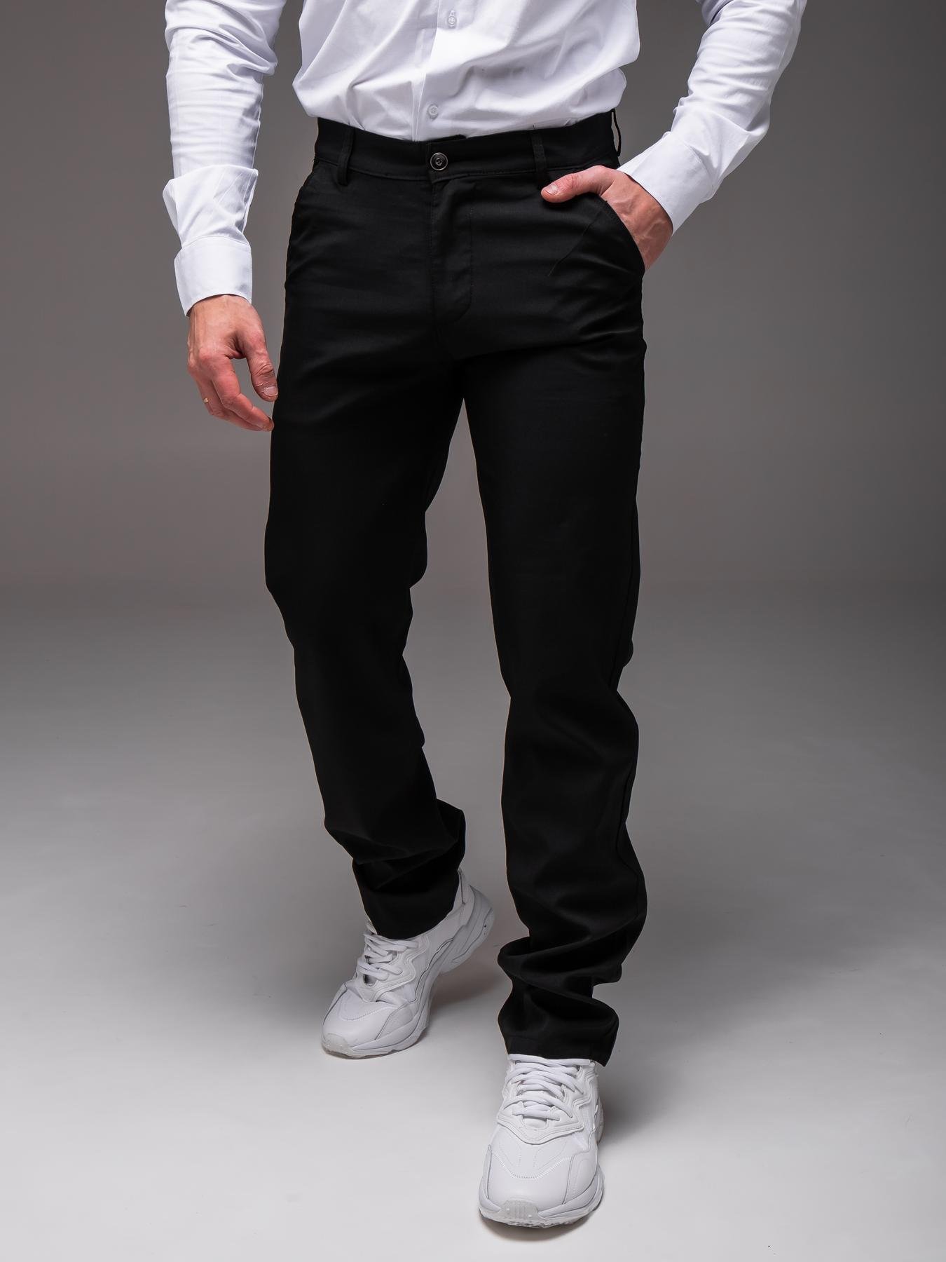 Брюки мужские LS классические прямые весенне-осенние р. 34 Черный (2472/1/6)