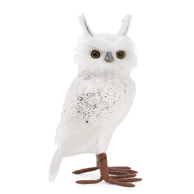 Фигурка новогодняя Сова 28 см Белый (13863)