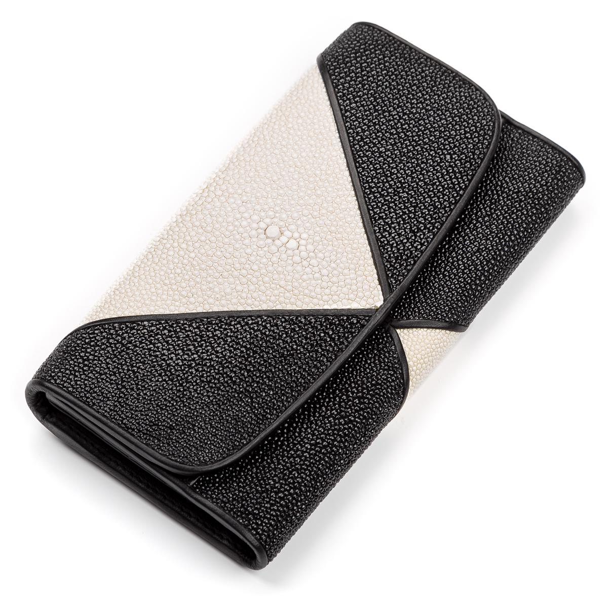 Женский кошелек Stingray leather 18103 кожаный Черный
