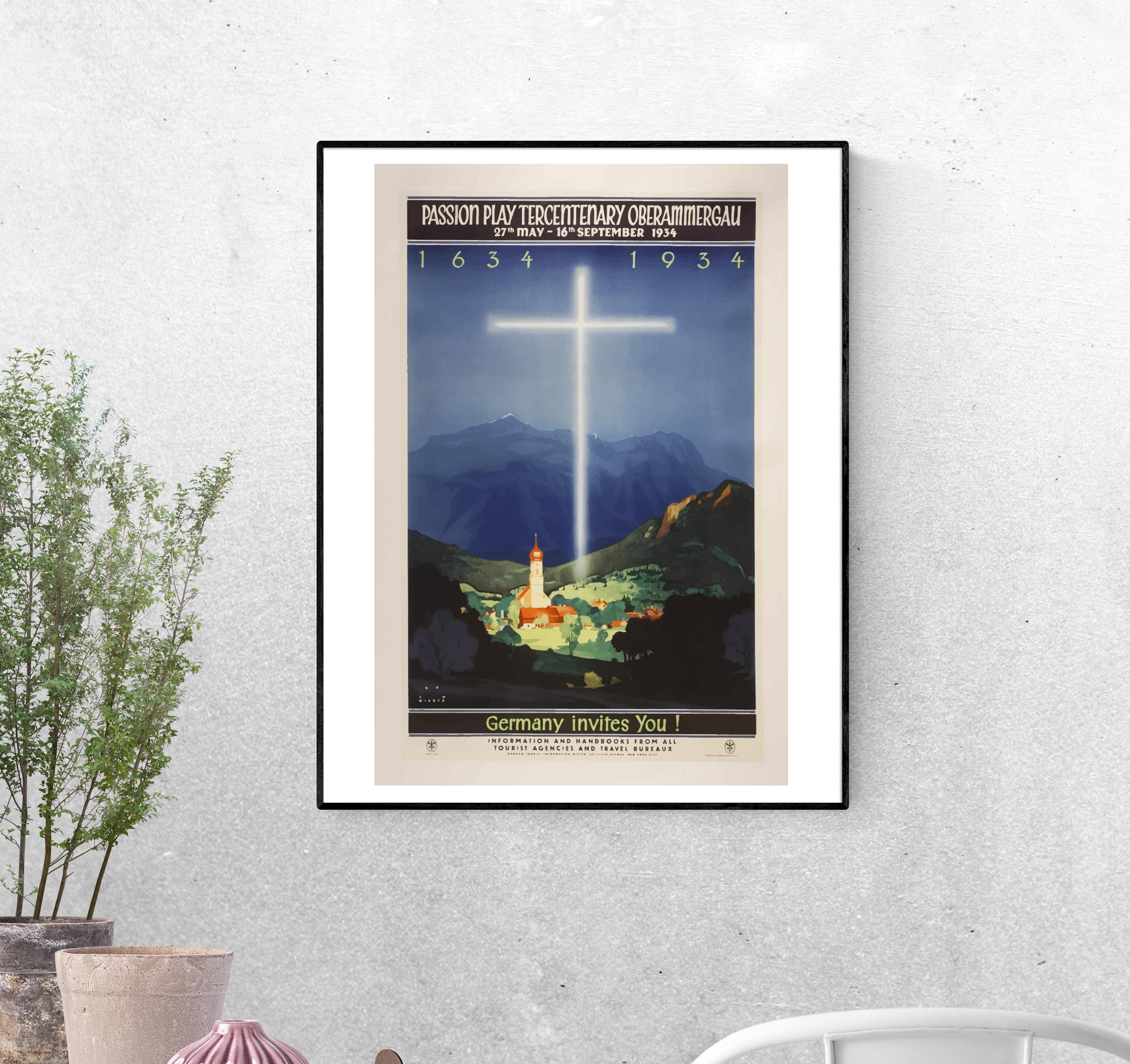 Тревел-постер 300-летие Обераммергау формат А-0