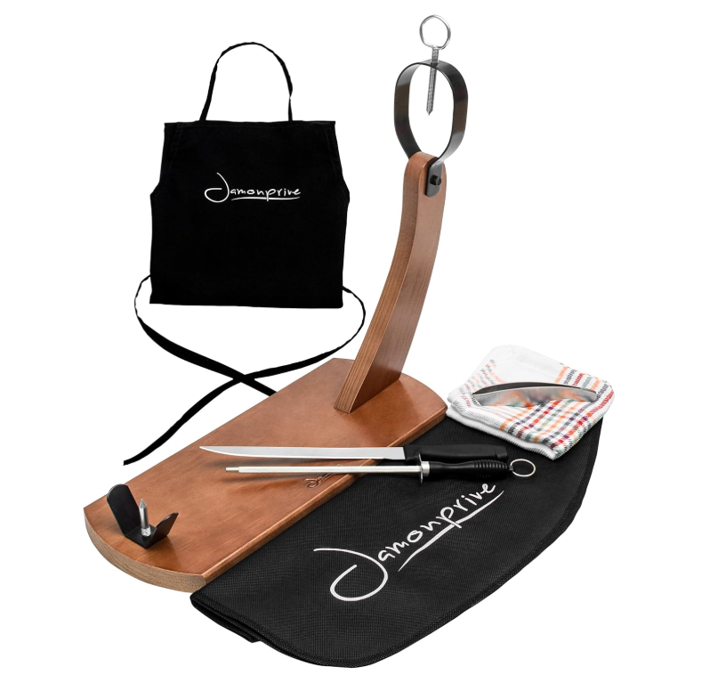Подставка для хамона Jamonprive Professional Lacquered Ham Stand с ножом/муссатом/чехлом/фартуком (3033811569)