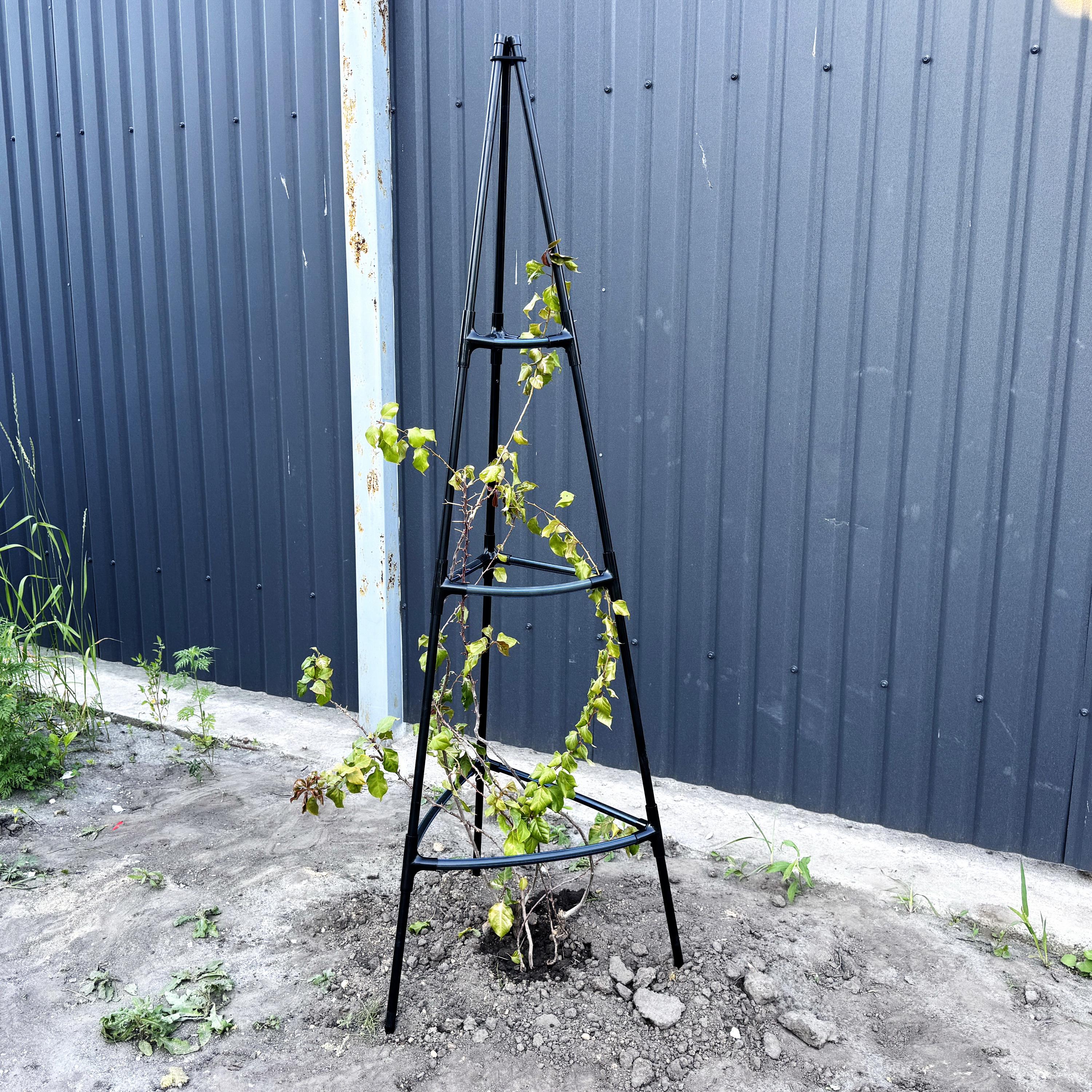 Опора для клематисів і троянд Tea Rose Piramida пірамідальна металева Чорний (27419459) - фото 6