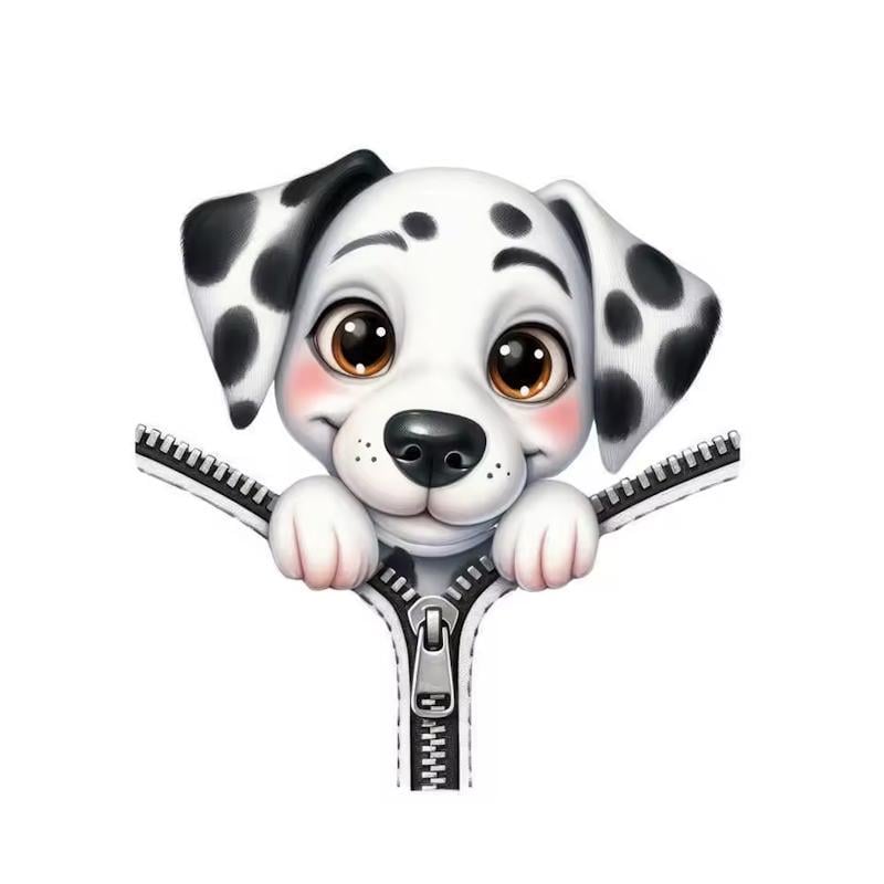 Термонаклейка Далматинец на молнии для одежды 8 см (2743563941)