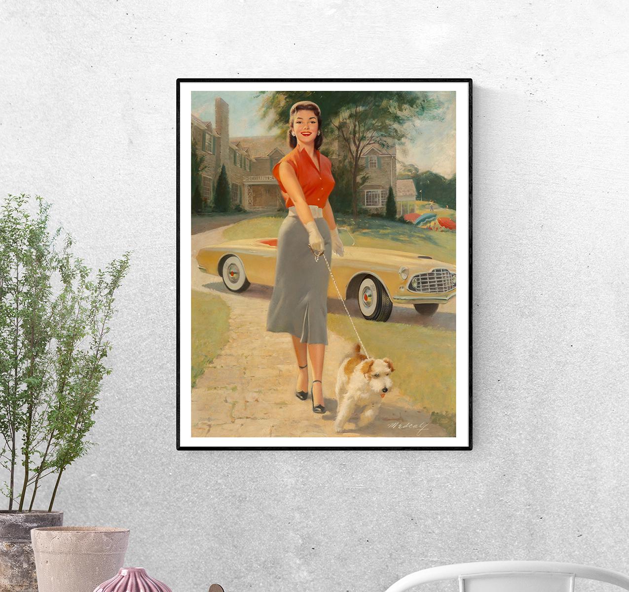 Постер Дама с собачкой формат А-2 (pin_up_023018_Poster)