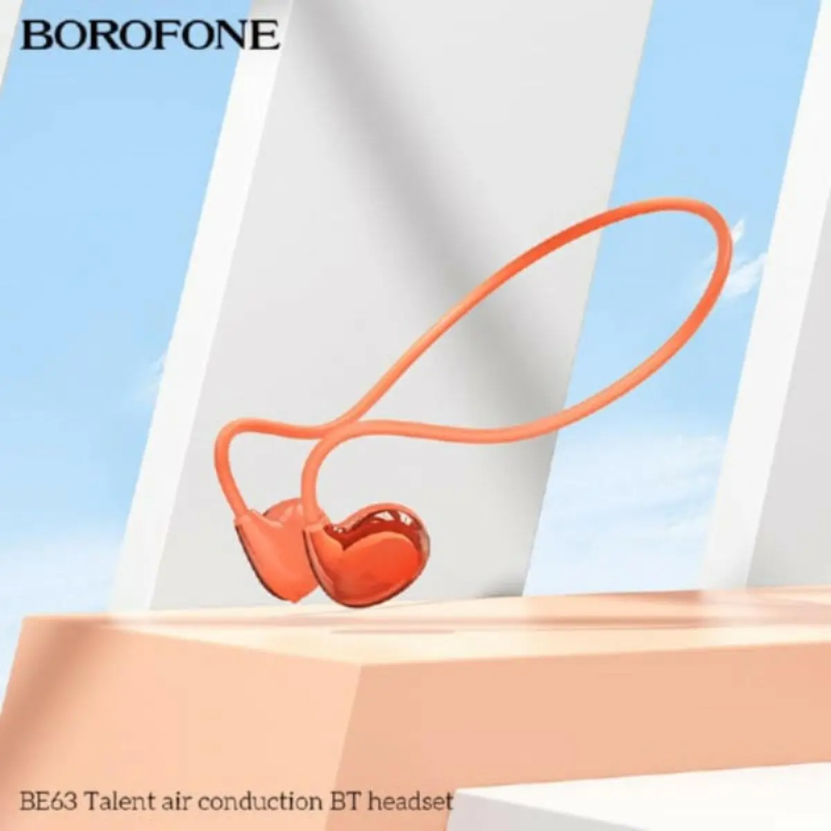 Наушники Borofone BE63 Talent Air Conduction BT headset Sun Red - фото 2