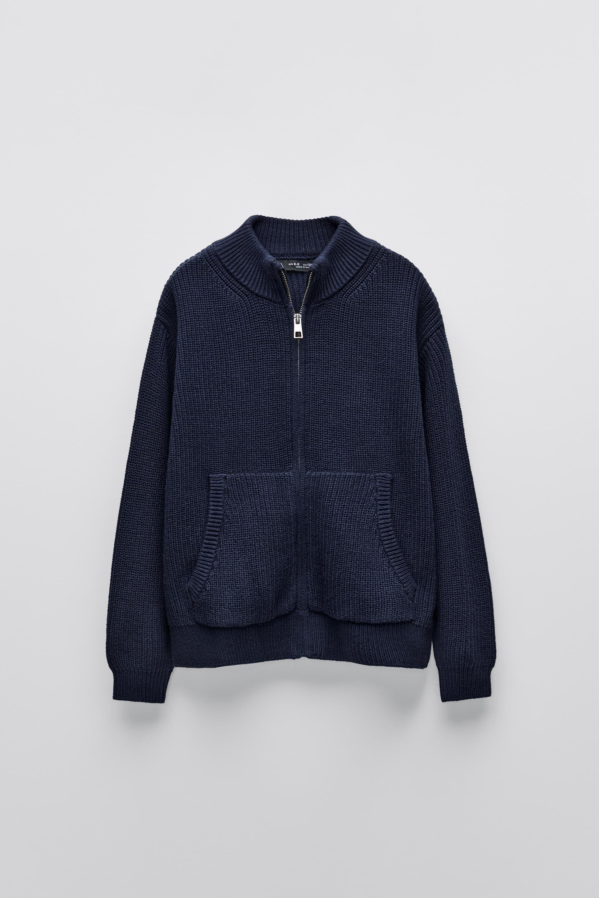 Кофта для хлопчика Zara на блискавці 140 см Темно-синій (2756770401)