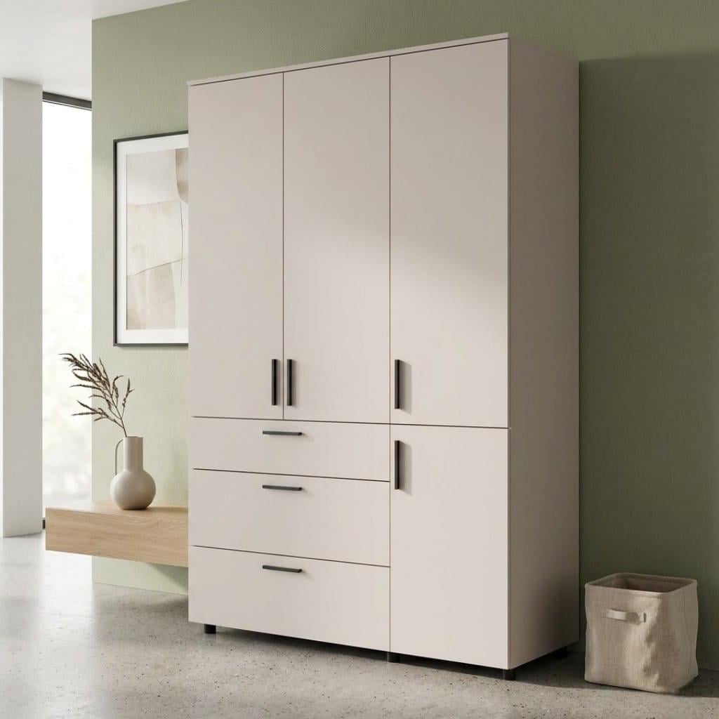 Шкаф для одежды Doros Торн 3 ДСП/3Ш полки 135х51,6х200 см Кашемир (DRS-012060)
