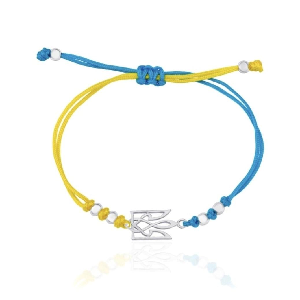 Браслет Оберег Тризуб без камней из серебра 925 пробы 1,13 г (75264п)