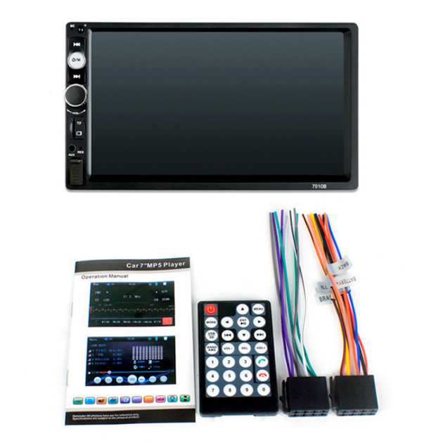Автомагнітола з дисплеєм 2Din MP5 7010B+BT з пультом Чорний (GR-04430) - фото 2