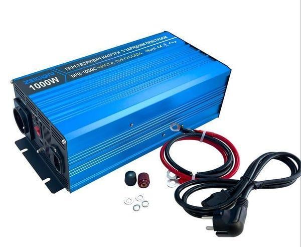 Преобразователь напряжения Zegor DPR-1000C правильная синусоида с функцией заряда аккумулятора 1000 Вт (ST000021459)
