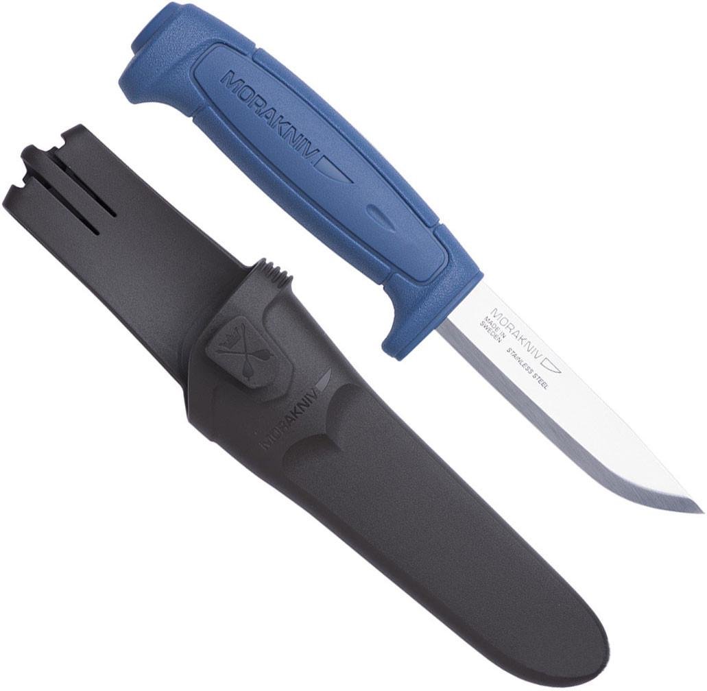 Нож туристический с ножнами Morakniv Basic 546 56-58 HRC Sandvik 12C27 нержавеющая сталь 91 мм Синий (2359470596)