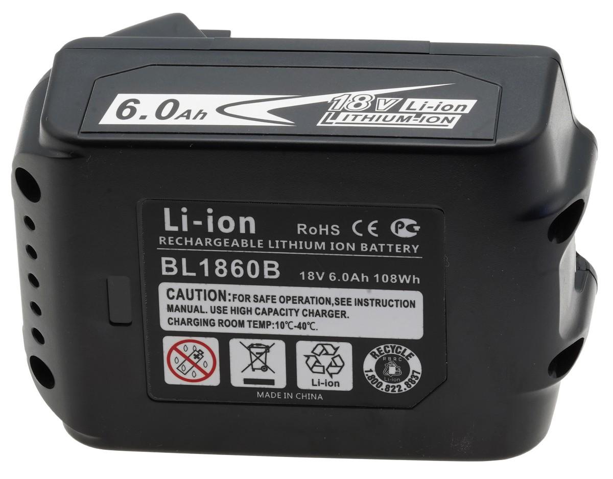 Акумулятор VJ Parts для шуруповерта M BL1860B LXT Li-Ion 18В 6Ah - фото 3