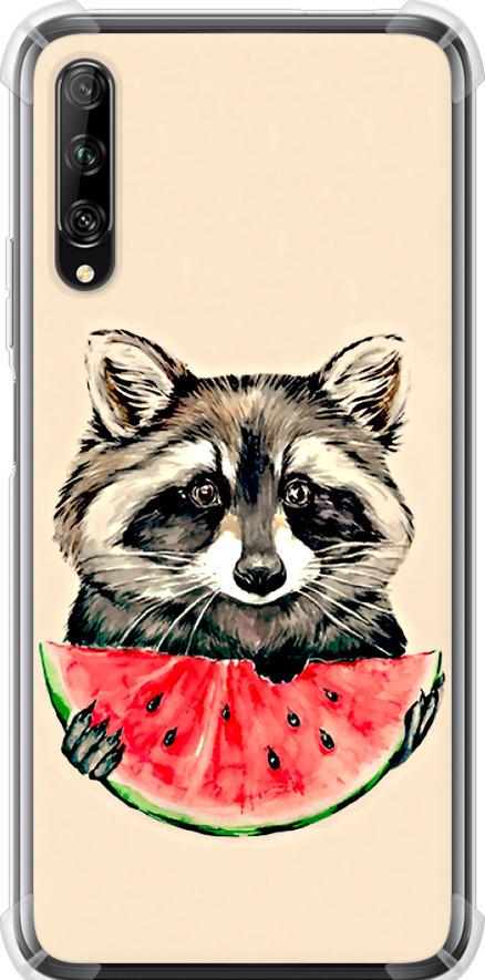 Чехол на Huawei P Smart Pro Енотик с арбузом (4605sp-1906-42517)