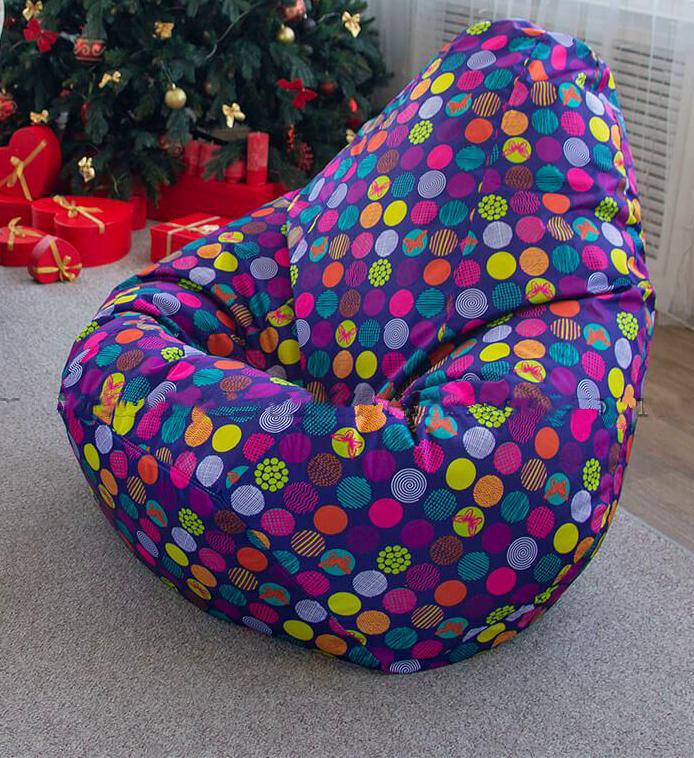 Крісло безкаркасне Шарики 90х65 см (6974697474-Т) Різнокольоровий