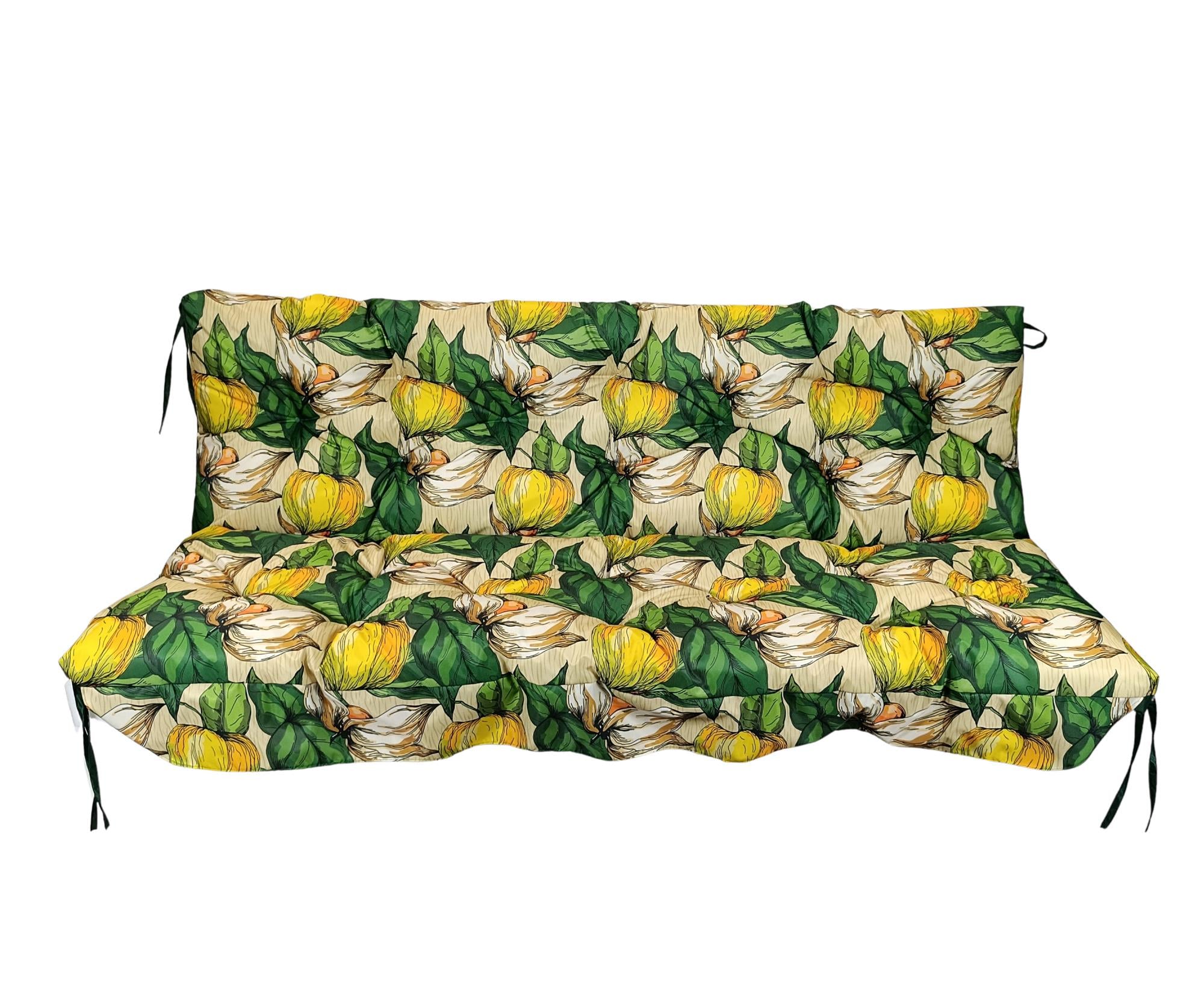 Матрас для гойдалки водовідштовхуючий eGarden PHYSALIS BLOSSOM 170x110x8 см стьобаний (6208)
