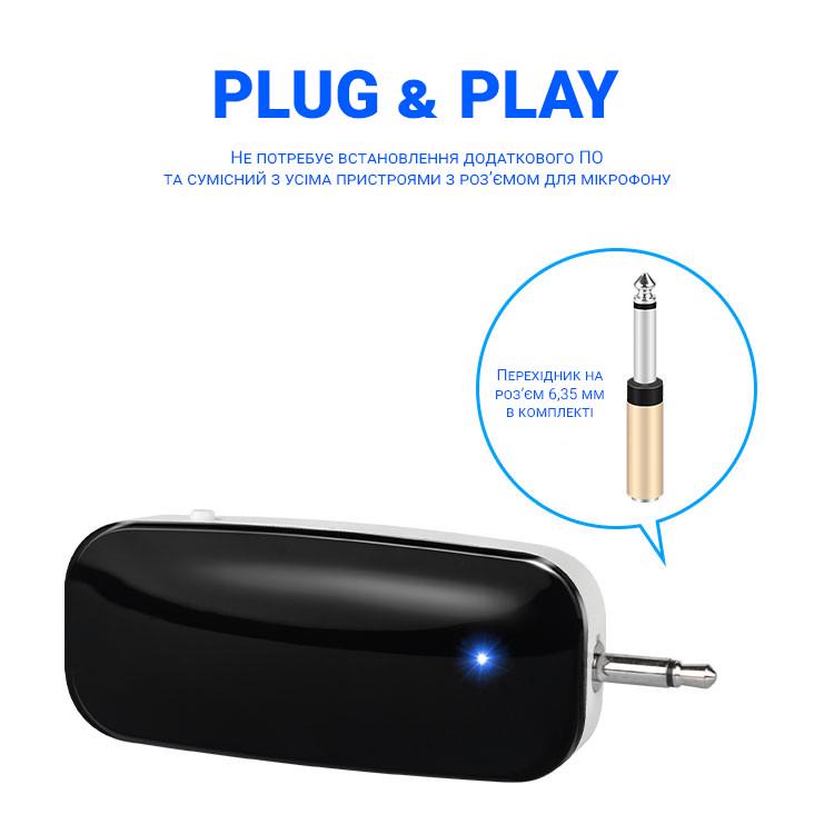 Мікрофон бездротовий з наголовним кріпленням Savetek HX-W002 | гарнітура для запису звуку до 50 м - фото 2 Мікрофон бездротовий з наголовним кріпленням Savetek HX-W002 | гарнітура для запису звуку до 50 м - фото 2