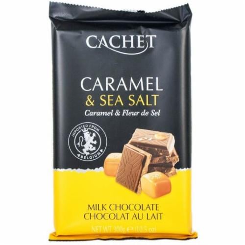 Шоколад молочный Cachet Caramel and Sea salt карамель 300 г (21646)