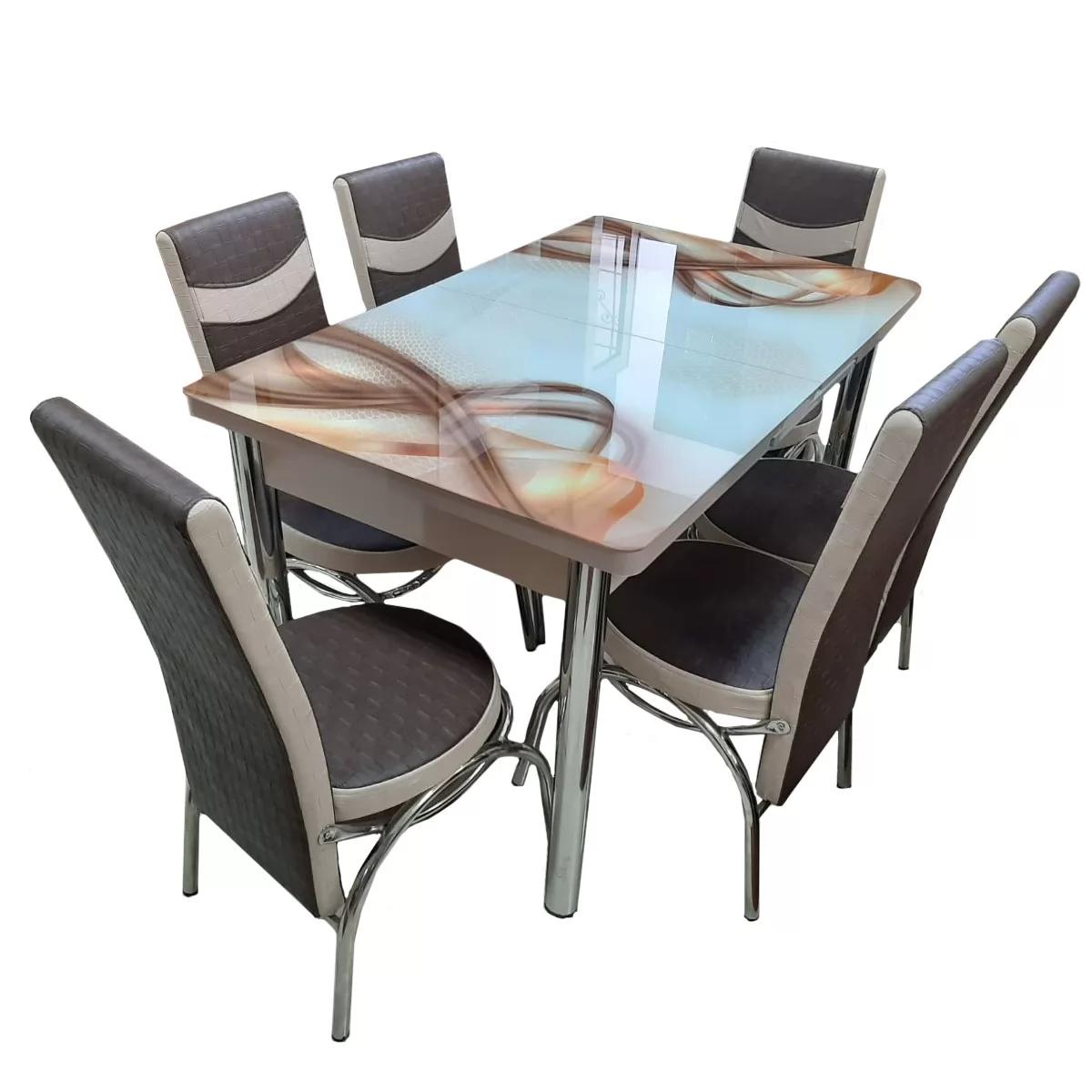 Комплект обеденный Палермо 1/6 Огненные волны (YA174960) - фото 1 Комплект обеденный Палермо 1/6 Огненные волны (YA174960) - фото 1