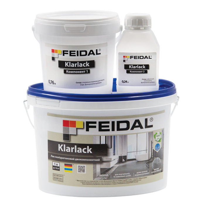 Лак двухкомпонентный полиуретановый Feidal Klarlack 1 л (2034870098)