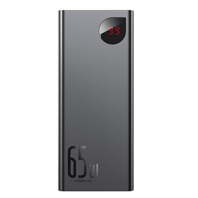 Повербанк Baseus Adaman Metal Digital Display QC 65W 20000 mAh Black (PPIMDA-D01
