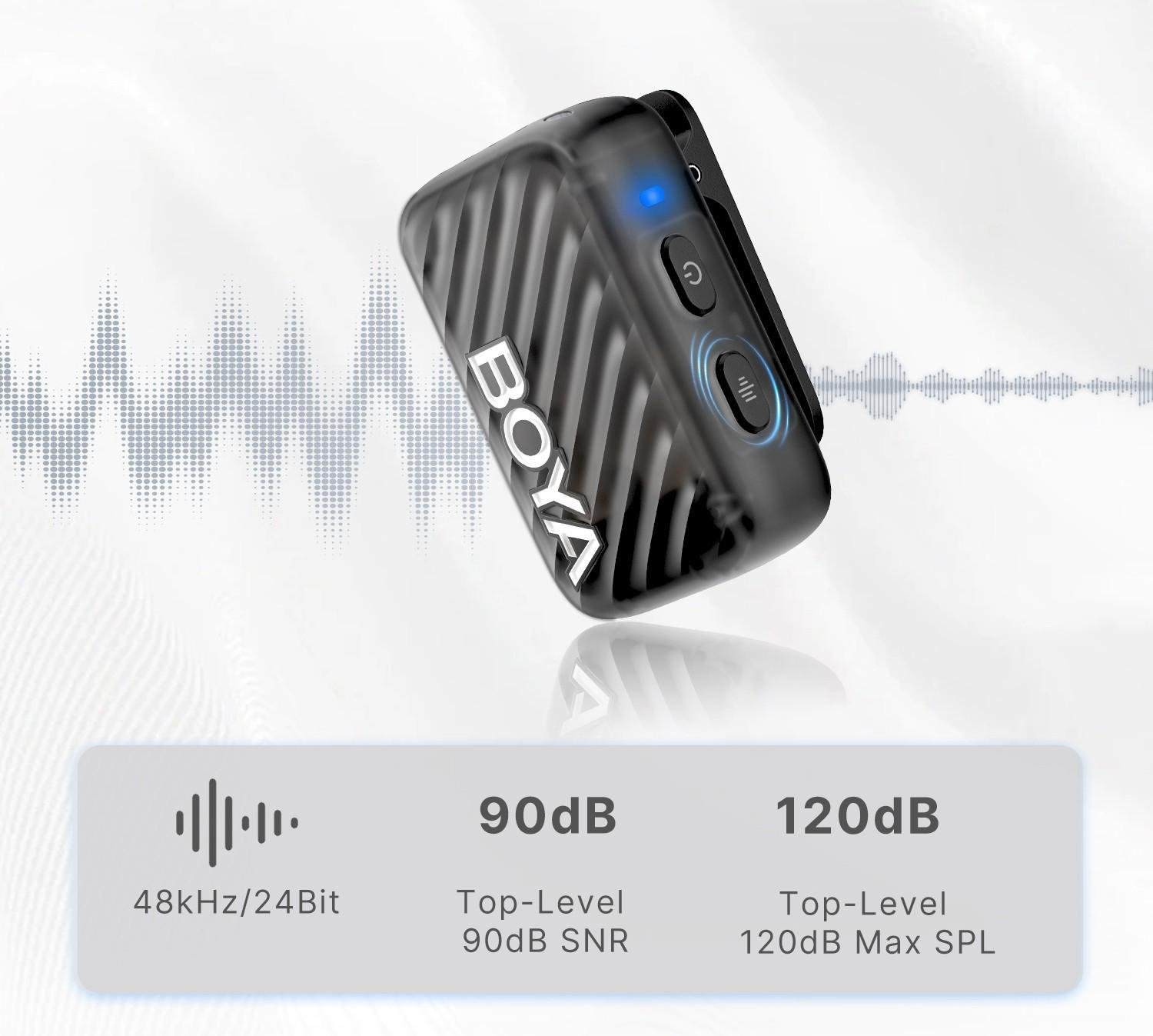 Микрофон петличный Boya BOYAMIC 2-03 2025 Type-C+3,5 мм TRS 1 шт. (50057) - фото 10 Микрофон петличный Boya BOYAMIC 2-03 2025 Type-C+3,5 мм TRS 1 шт. (50057) - фото 10