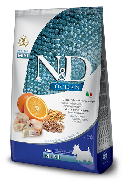 Корм сухой для собак Farmina Dog Low Grain Ocean Cod&Orange Mini 800 г (24389996)