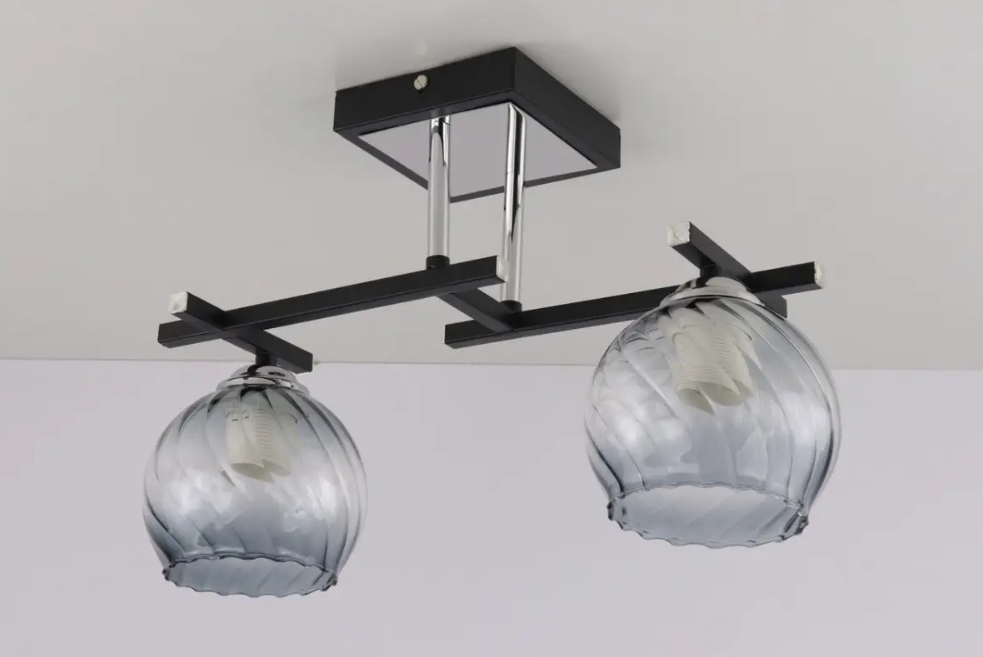 Люстра потолочная на 2 лампочки 51462/2 Черный (NA005145)