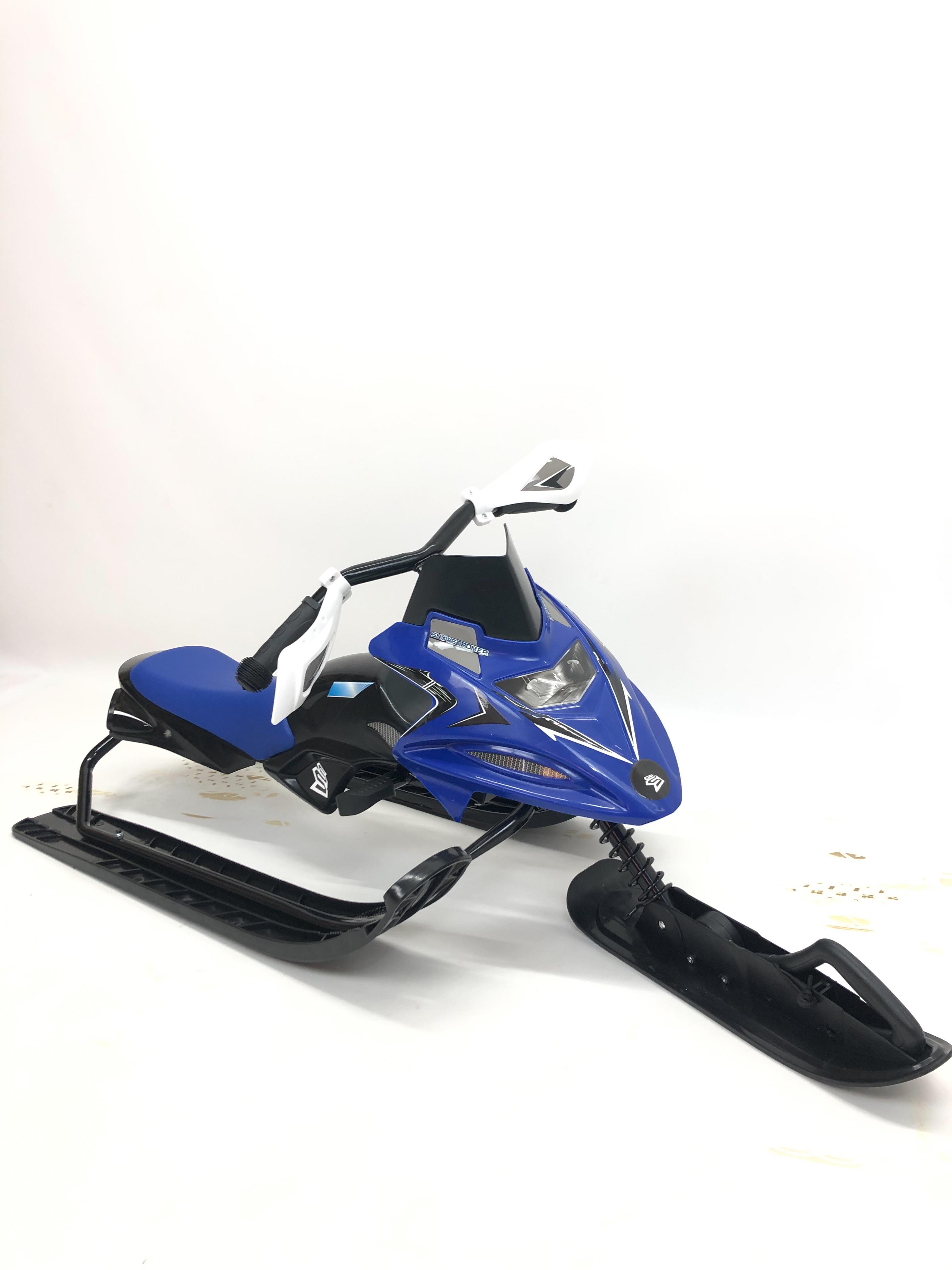 Санки детские до 80 кг с тормозом и тяговым тросом Синий