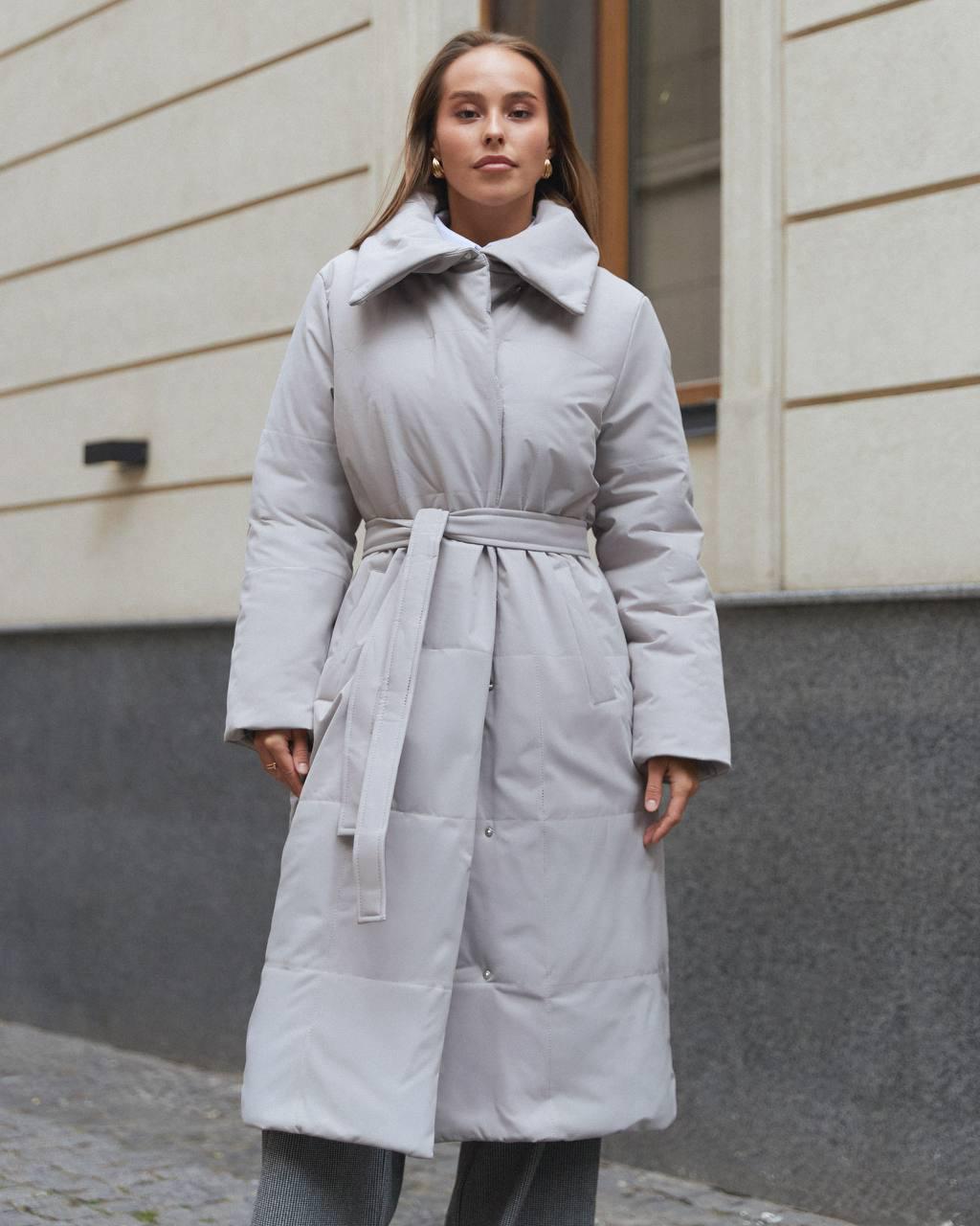 Куртка-пальто жіноча Seventeen S-M Світло-сірий