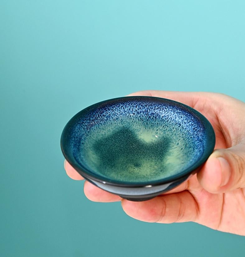 Набор для чайной церемонии дорожный Небесный Глаз на 4 персоны с чабанью 10 предметов Синий (26198872) - фото 7