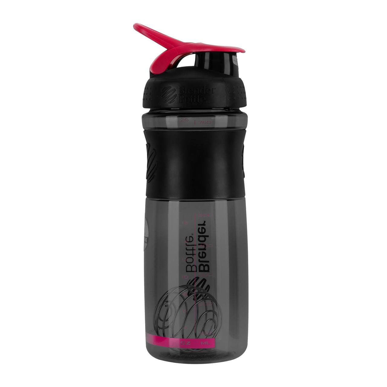 Шейкер спортивный Blender Bottle SportMixer 28 oz 820 мл Black/Pink - фото 7